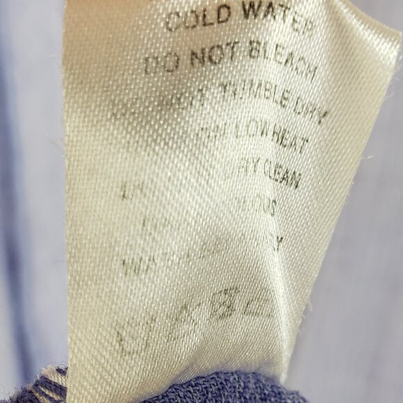 Firmiana Linen Blend Dress Lagenlook Ombre Sharkbite Hem Pockets sz M Oversized - Picture 11 of 14